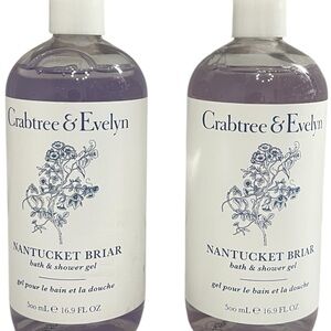 Crabtree & Evelyn Nantucket Briar Bath & Shower Gel 16.9 oz (SET OF 2)